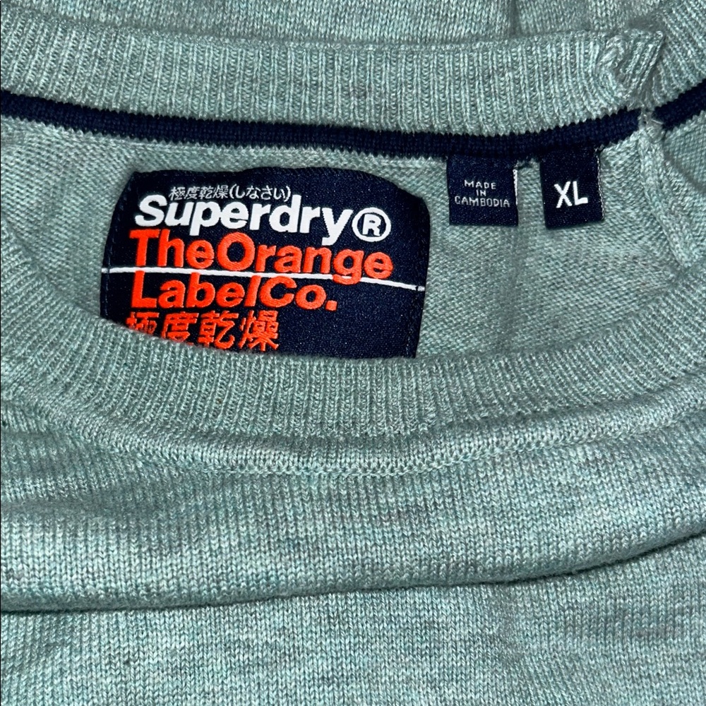 Superdry Men's Crewneck Sweater in Sage